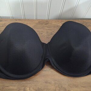 Maidenform 40DD Strapless Bra Black Padded